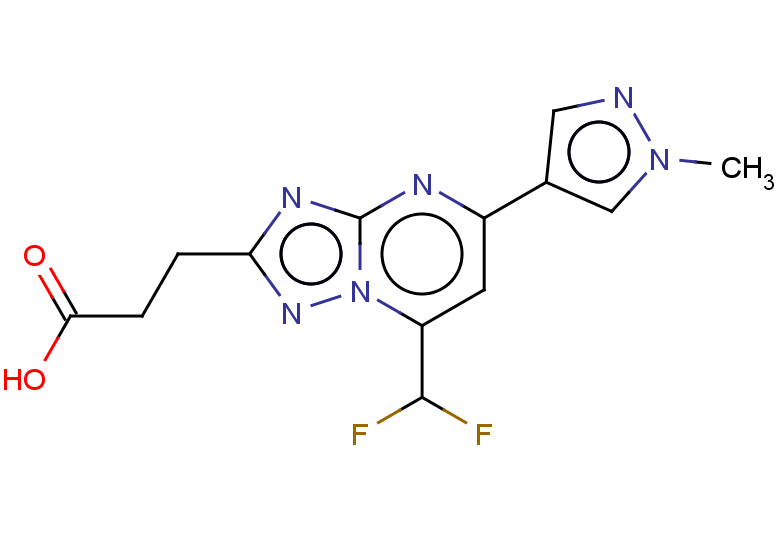 3-[7-(difluoromethyl)-5-(1-methyl-1H-pyrazol-4-yl)-[1,2,4]triazolo[1,5-a]pyrimidin-2-yl]propanoic acid