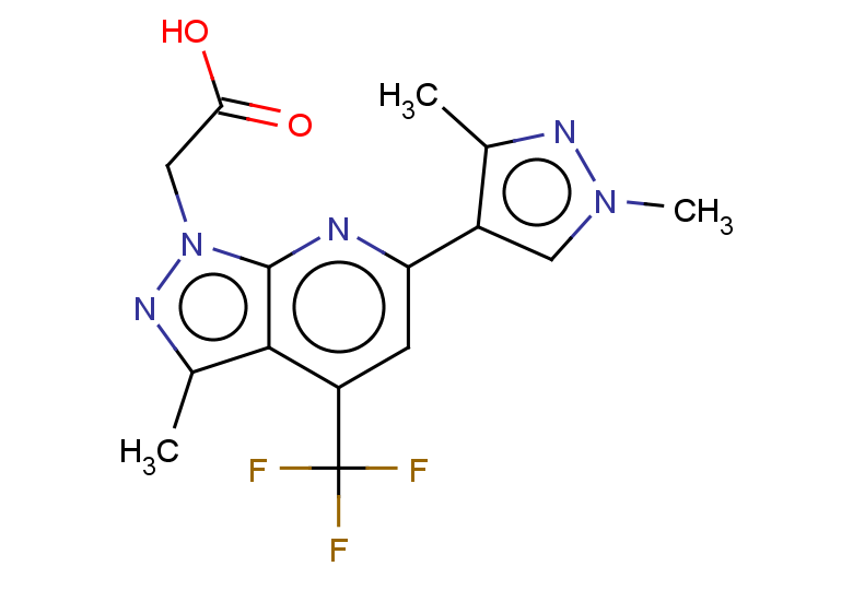 2-[6-(1,3-dimethyl-1H-pyrazol-4-yl)-3-methyl-4-(trifluoromethyl)-1H-pyrazolo[3,4-b]pyridin-1-yl]acetic acid
