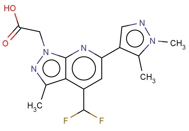 2-[4-(difluoromethyl)-6-(1,5-dimethyl-1H-pyrazol-4-yl)-3-methyl-1H-pyrazolo[3,4-b]pyridin-1-yl]acetic acid