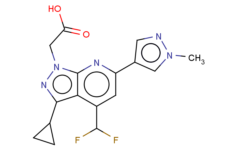 2-[3-cyclopropyl-4-(difluoromethyl)-6-(1-methyl-1H-pyrazol-4-yl)-1H-pyrazolo[3,4-b]pyridin-1-yl]acetic acid
