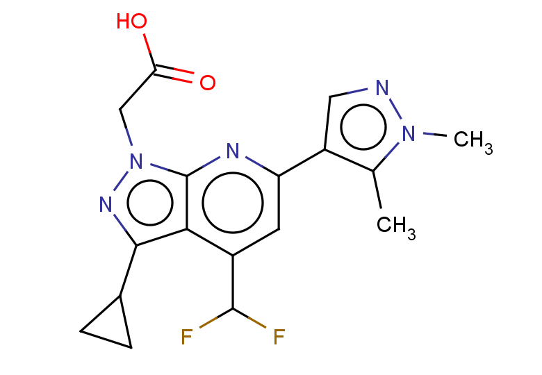 2-[3-cyclopropyl-4-(difluoromethyl)-6-(1,5-dimethyl-1H-pyrazol-4-yl)-1H-pyrazolo[3,4-b]pyridin-1-yl]acetic acid
