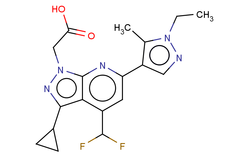 2-[3-cyclopropyl-4-(difluoromethyl)-6-(1-ethyl-5-methyl-1H-pyrazol-4-yl)-1H-pyrazolo[3,4-b]pyridin-1-yl]acetic acid
