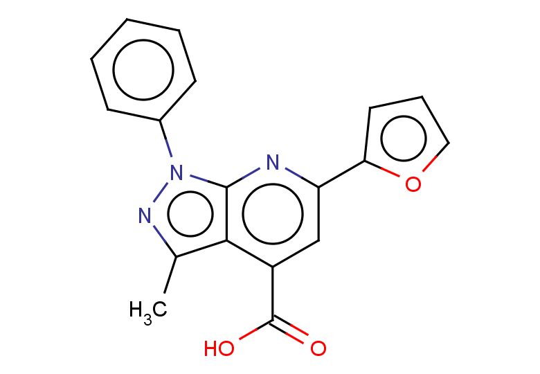 6-(furan-2-yl)-3-methyl-1-phenyl-1H-pyrazolo[3,4-b]pyridine-4-carboxylic acid