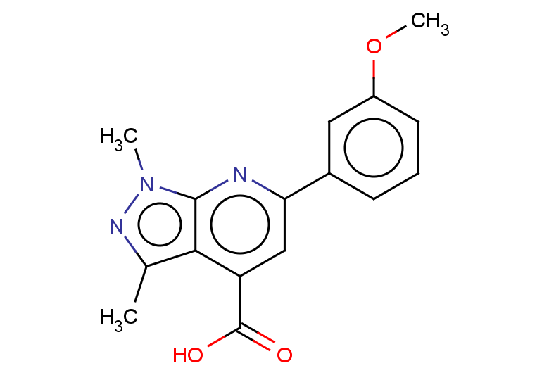 6-(3-methoxyphenyl)-1,3-dimethyl-1H-pyrazolo[3,4-b]pyridine-4-carboxylic acid