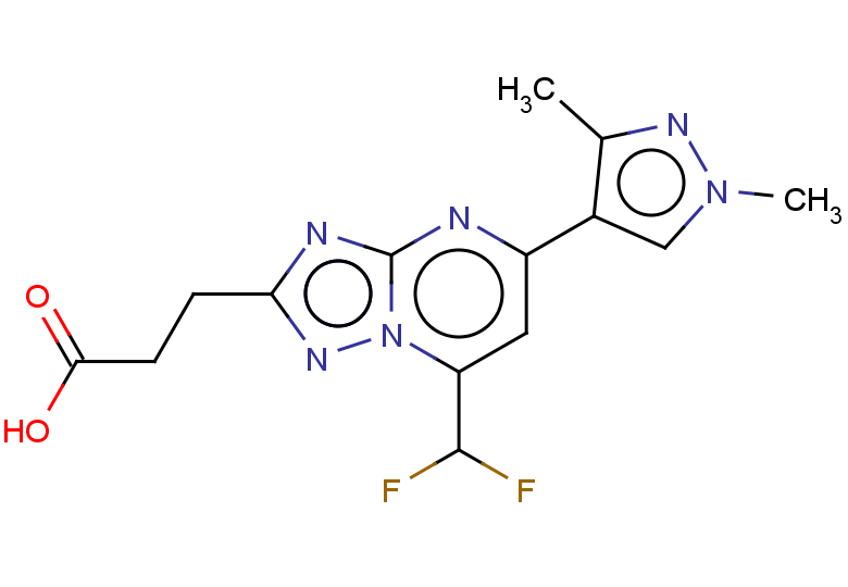 3-[7-(difluoromethyl)-5-(1,3-dimethyl-1H-pyrazol-4-yl)-[1,2,4]triazolo[1,5-a]pyrimidin-2-yl]propanoic acid