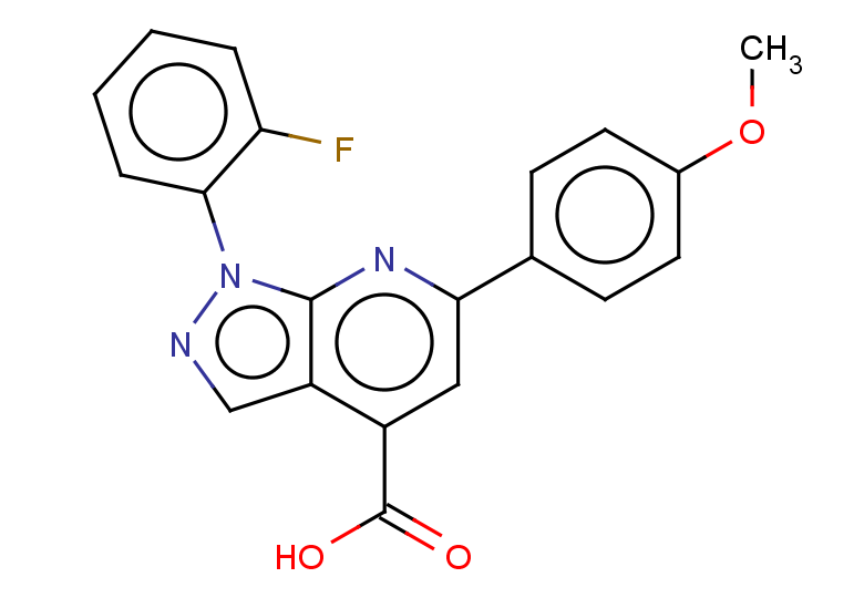 1-(2-fluorophenyl)-6-(4-methoxyphenyl)-1H-pyrazolo[3,4-b]pyridine-4-carboxylic acid