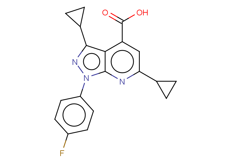 3,6-dicyclopropyl-1-(4-fluorophenyl)-1H-pyrazolo[3,4-b]pyridine-4-carboxylic acid
