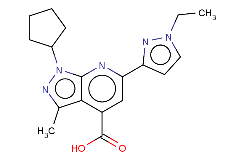 1-cyclopentyl-6-(1-ethyl-1H-pyrazol-3-yl)-3-methyl-1H-pyrazolo[3,4-b]pyridine-4-carboxylic acid