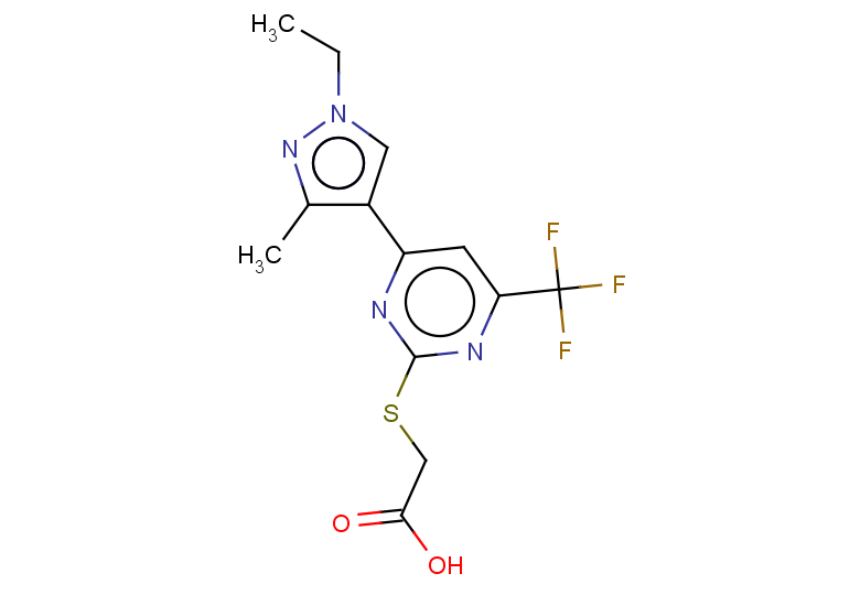 2-{[4-(1-ethyl-3-methyl-1H-pyrazol-4-yl)-6-(trifluoromethyl)pyrimidin-2-yl]sulfanyl}acetic acid