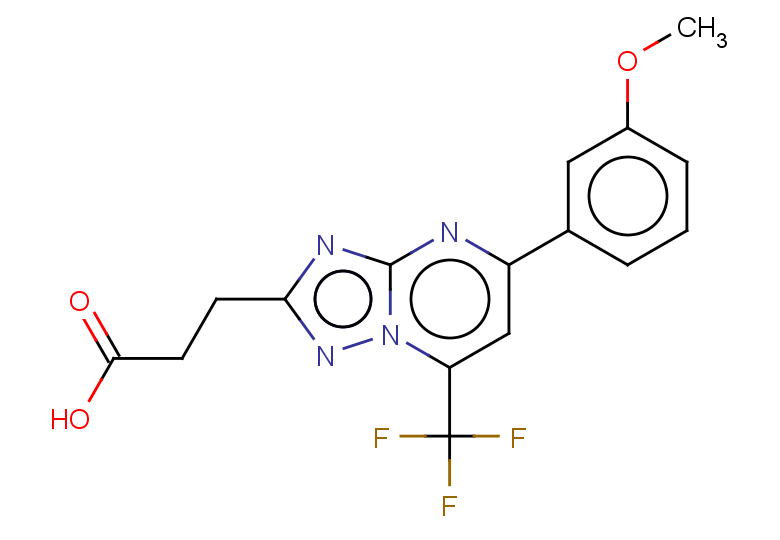 3-[5-(3-methoxyphenyl)-7-(trifluoromethyl)-[1,2,4]triazolo[1,5-a]pyrimidin-2-yl]propanoic acid
