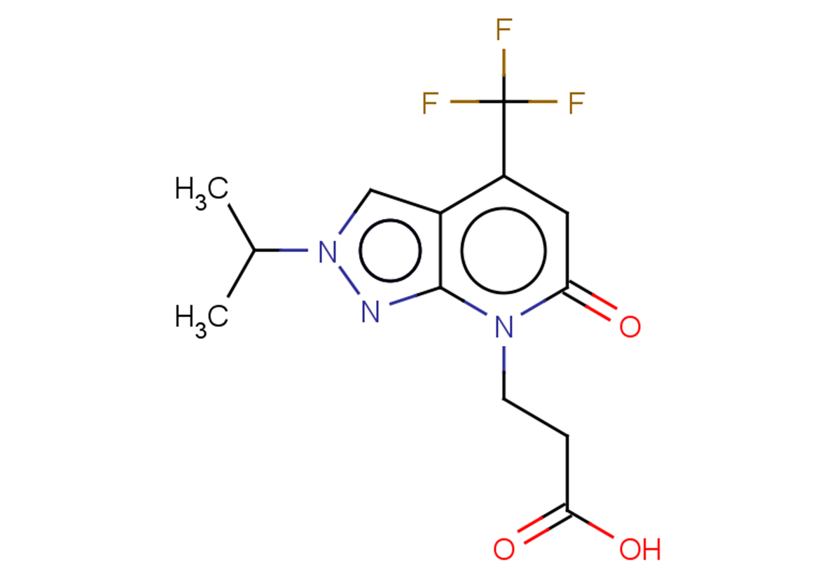 3-[6-oxo-2-(propan-2-yl)-4-(trifluoromethyl)-2H,6H,7H-pyrazolo[3,4-b]pyridin-7-yl]propanoic acid