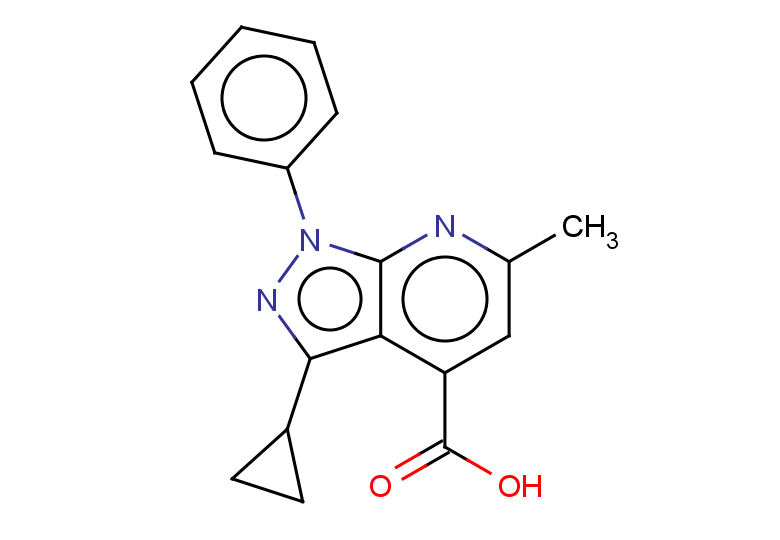 3-cyclopropyl-6-methyl-1-phenyl-1H-pyrazolo[3,4-b]pyridine-4-carboxylic acid