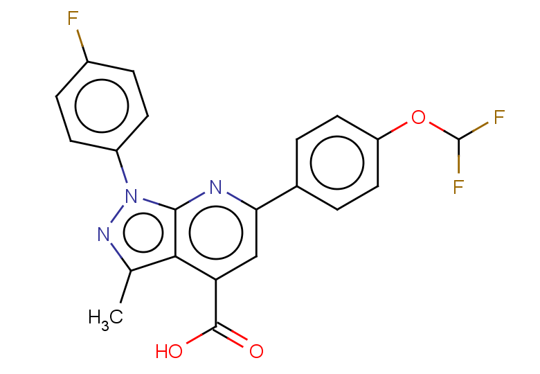 6-[4-(difluoromethoxy)phenyl]-1-(4-fluorophenyl)-3-methyl-1H-pyrazolo[3,4-b]pyridine-4-carboxylic acid