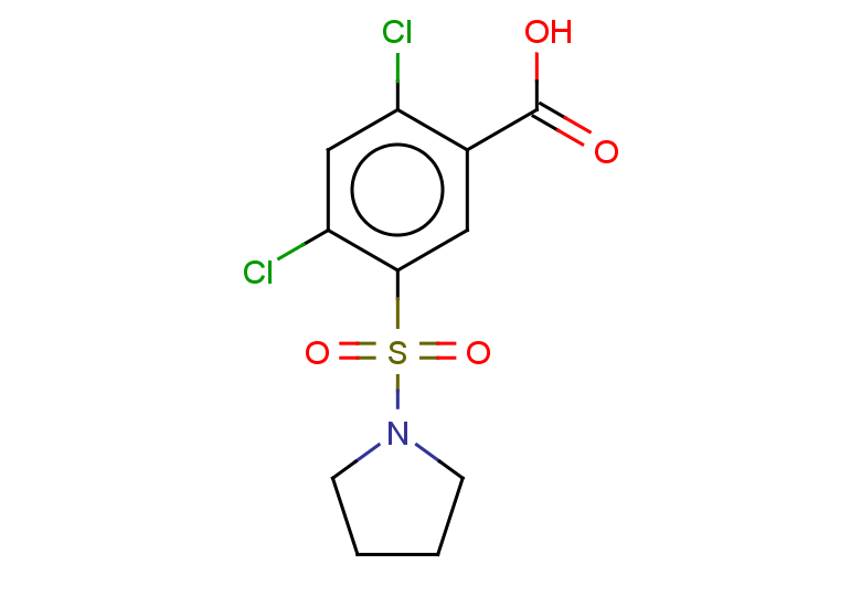 2,4-dichloro-5-(pyrrolidine-1-sulfonyl)benzoic acid