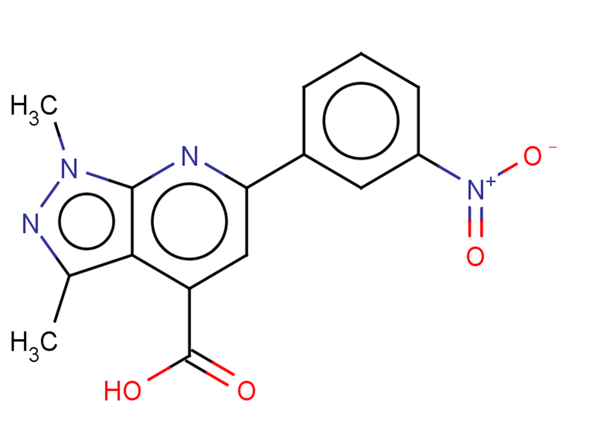 1,3-dimethyl-6-(3-nitrophenyl)-1H-pyrazolo[3,4-b]pyridine-4-carboxylic acid