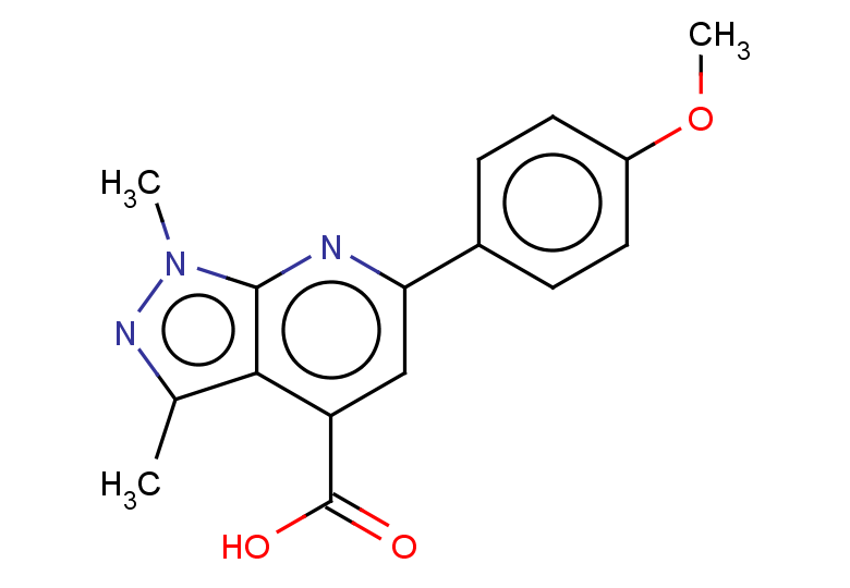 6-(4-methoxyphenyl)-1,3-dimethyl-1H-pyrazolo[3,4-b]pyridine-4-carboxylic acid
