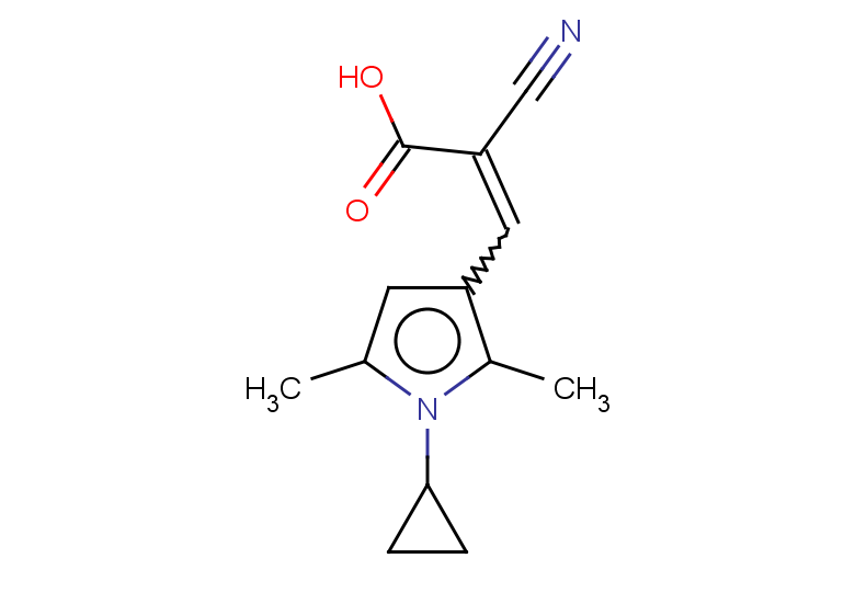 2-cyano-3-(1-cyclopropyl-2,5-dimethyl-1H-pyrrol-3-yl)prop-2-enoic acid