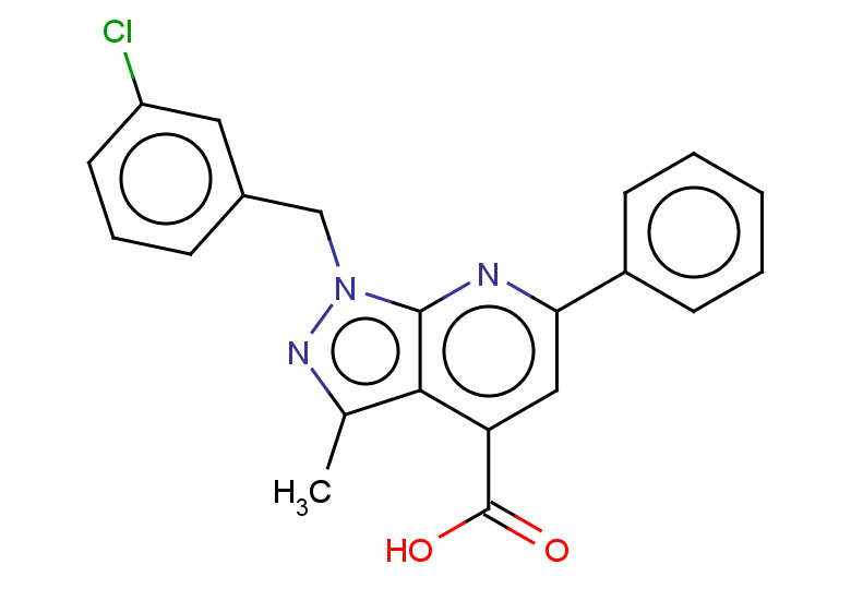 1-[(3-chlorophenyl)methyl]-3-methyl-6-phenyl-1H-pyrazolo[3,4-b]pyridine-4-carboxylic acid