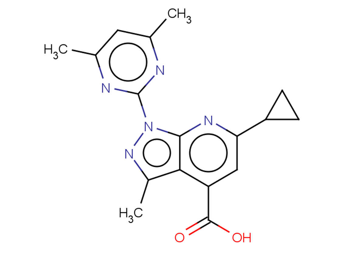 6-cyclopropyl-1-(4,6-dimethylpyrimidin-2-yl)-3-methyl-1H-pyrazolo[3,4-b]pyridine-4-carboxylic acid