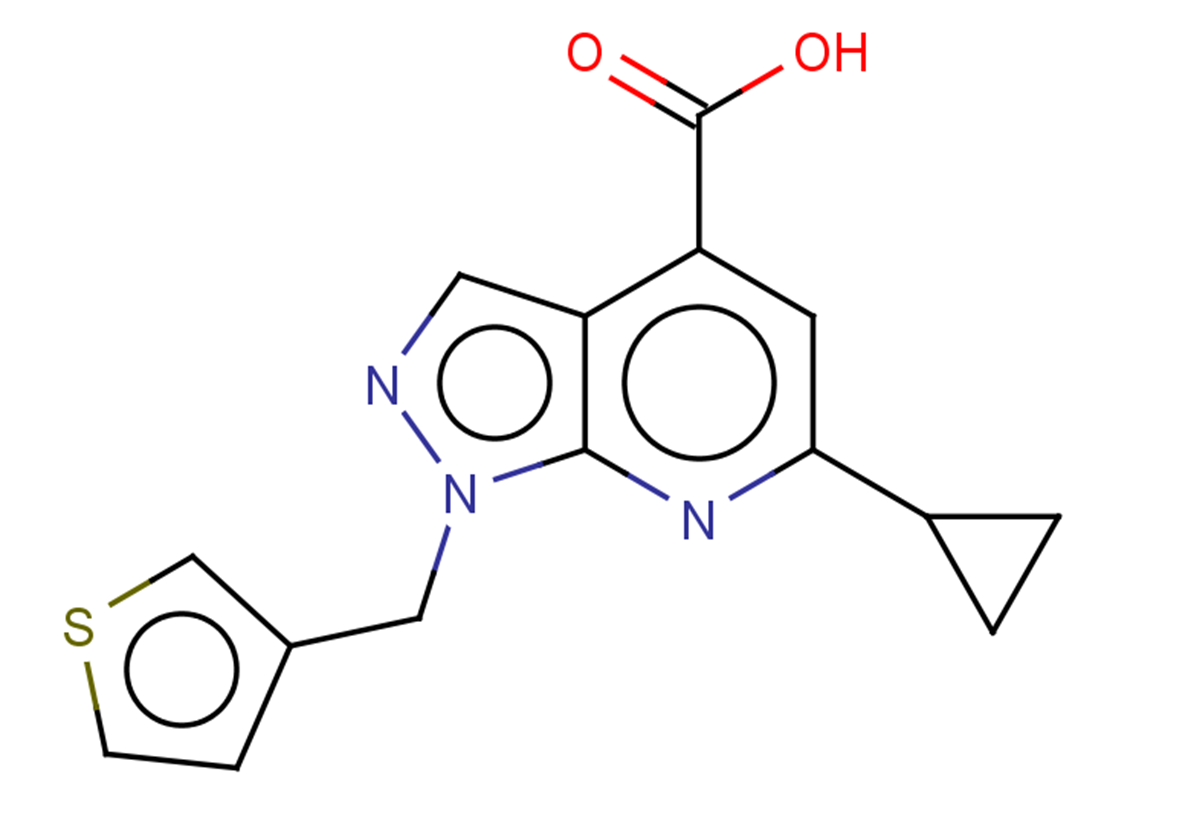 6-cyclopropyl-1-(thiophen-3-ylmethyl)-1H-pyrazolo[3,4-b]pyridine-4-carboxylic acid