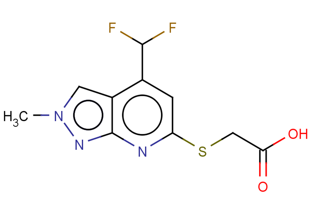 2-{[4-(difluoromethyl)-2-methyl-2H-pyrazolo[3,4-b]pyridin-6-yl]sulfanyl}acetic acid
