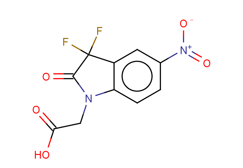 2-(3,3-difluoro-5-nitro-2-oxo-2,3-dihydro-1H-indol-1-yl)acetic acid