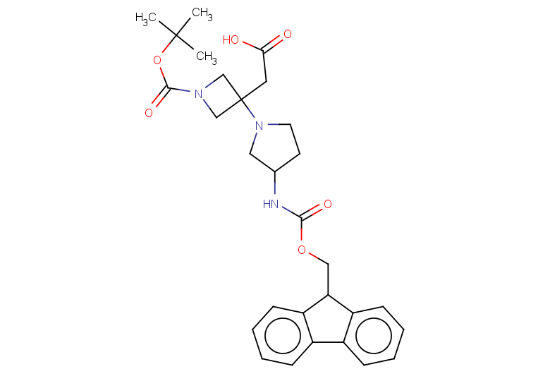 2-{1-[(tert-butoxy)carbonyl]-3-(3-{[(9H-fluoren-9-ylmethoxy)carbonyl]amino}pyrrolidin-1-yl)azetidin-3-yl}acetic acid