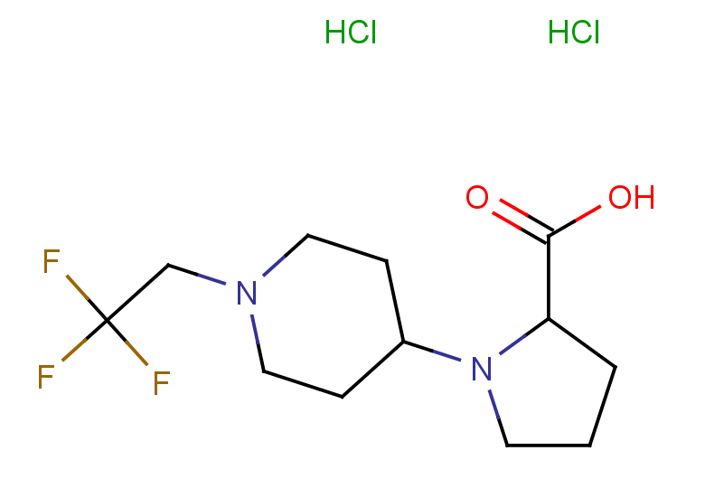 1-[1-(2,2,2-trifluoroethyl)piperidin-4-yl]pyrrolidine-2-carboxylic acid dihydrochloride