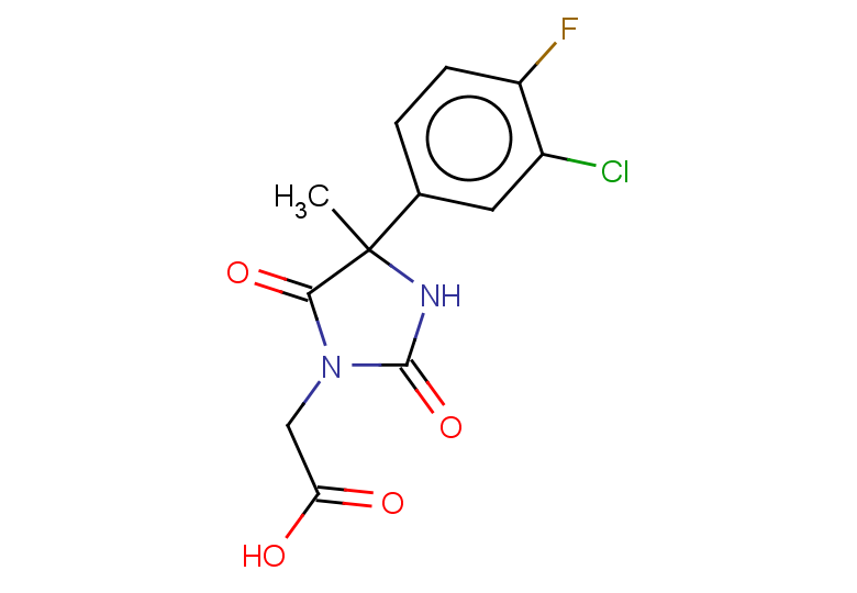 2-[4-(3-chloro-4-fluorophenyl)-4-methyl-2,5-dioxoimidazolidin-1-yl]acetic acid