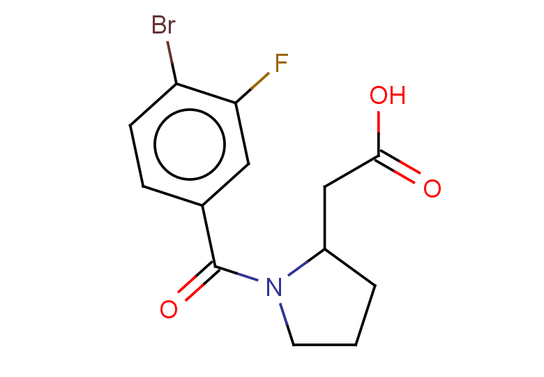 2-[1-(4-bromo-3-fluorobenzoyl)pyrrolidin-2-yl]acetic acid
