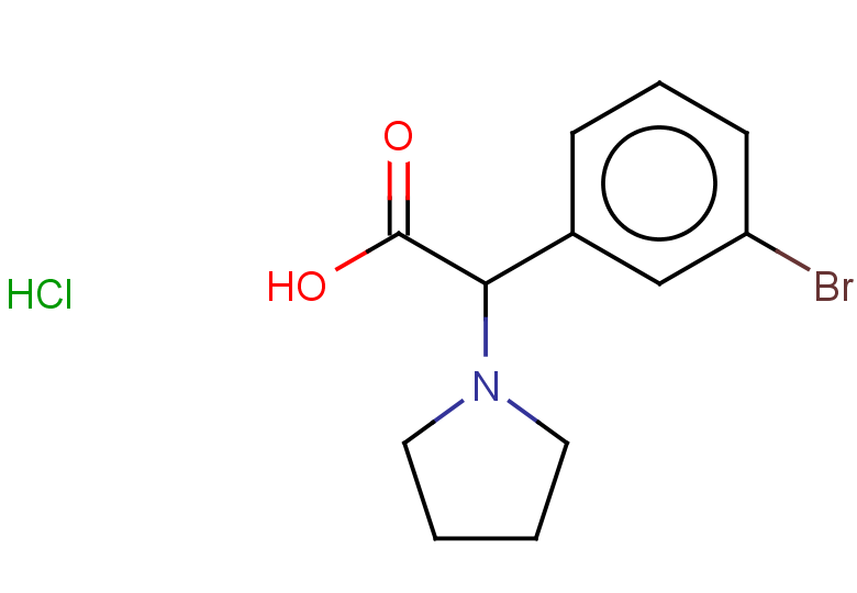 2-(3-bromophenyl)-2-(pyrrolidin-1-yl)acetic acid hydrochloride