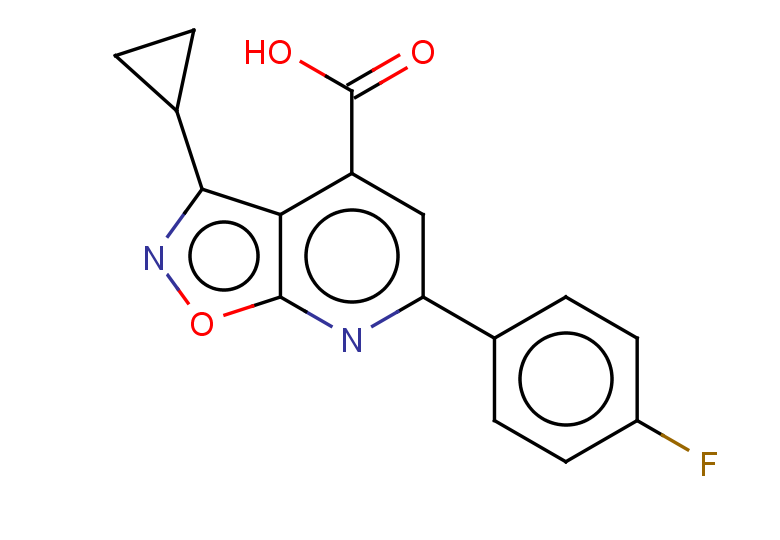 3-cyclopropyl-6-(4-fluorophenyl)-[1,2]oxazolo[5,4-b]pyridine-4-carboxylic acid