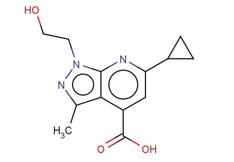 6-cyclopropyl-1-(2-hydroxyethyl)-3-methyl-1H-pyrazolo[3,4-b]pyridine-4-carboxylic acid