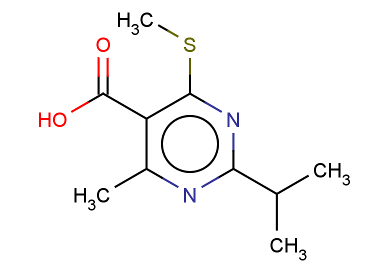 4-methyl-6-(methylsulfanyl)-2-(propan-2-yl)pyrimidine-5-carboxylic acid