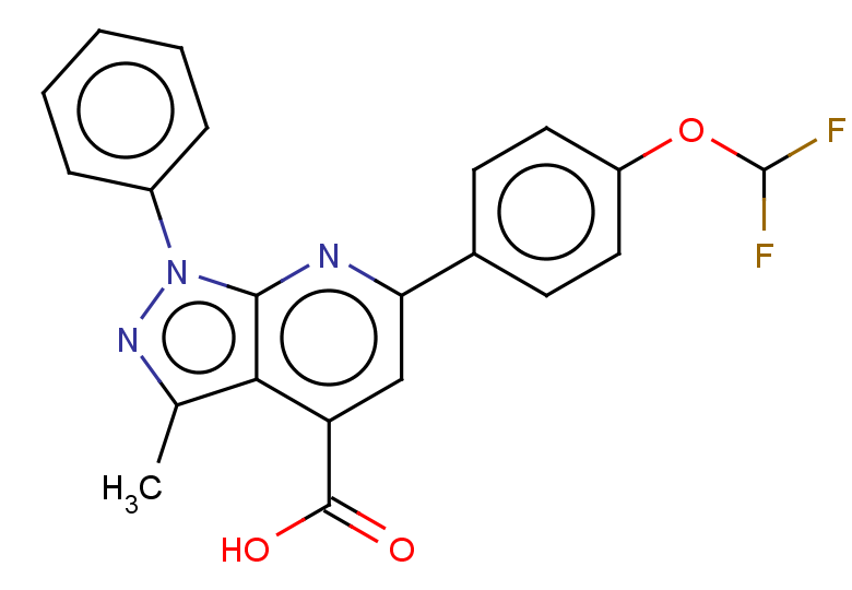 6-[4-(difluoromethoxy)phenyl]-3-methyl-1-phenyl-1H-pyrazolo[3,4-b]pyridine-4-carboxylic acid