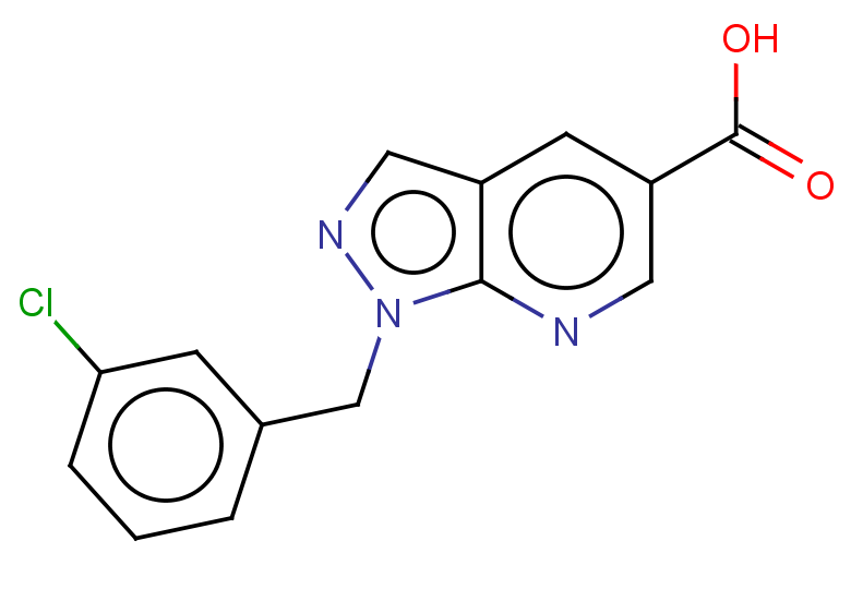1-[(3-chlorophenyl)methyl]-1H-pyrazolo[3,4-b]pyridine-5-carboxylic acid