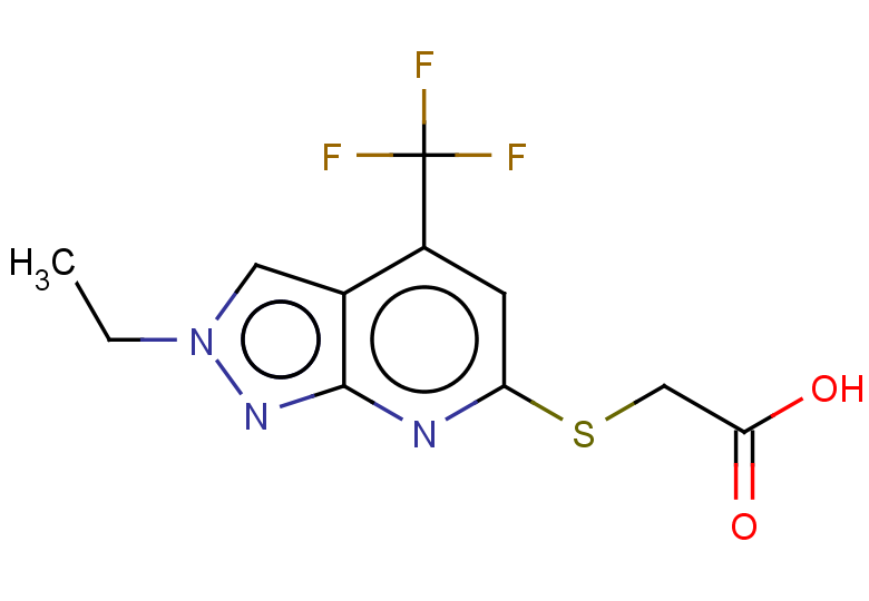2-{[2-ethyl-4-(trifluoromethyl)-2H-pyrazolo[3,4-b]pyridin-6-yl]sulfanyl}acetic acid