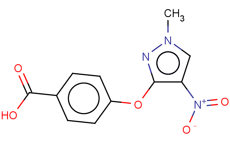 4-[(1-methyl-4-nitro-1H-pyrazol-3-yl)oxy]benzoic acid