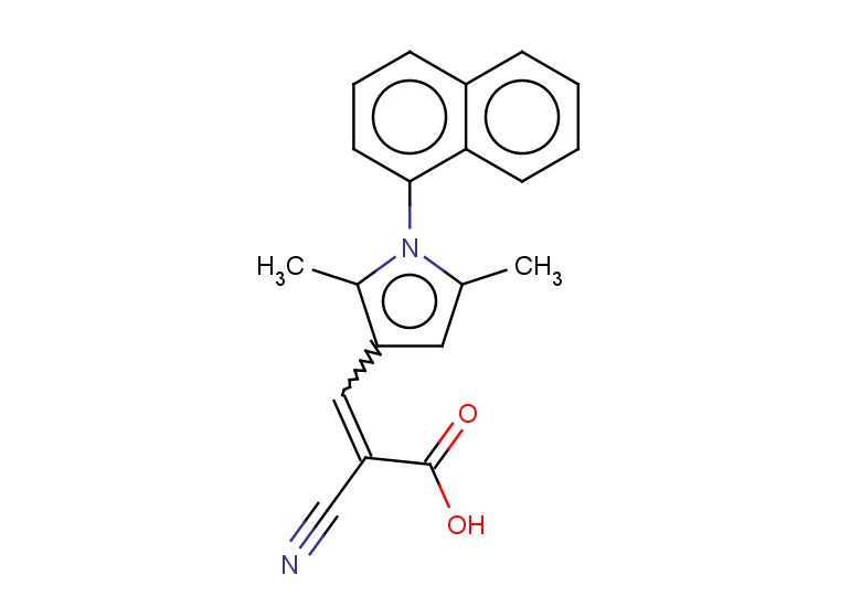 2-cyano-3-[2,5-dimethyl-1-(naphthalen-1-yl)-1H-pyrrol-3-yl]prop-2-enoic acid
