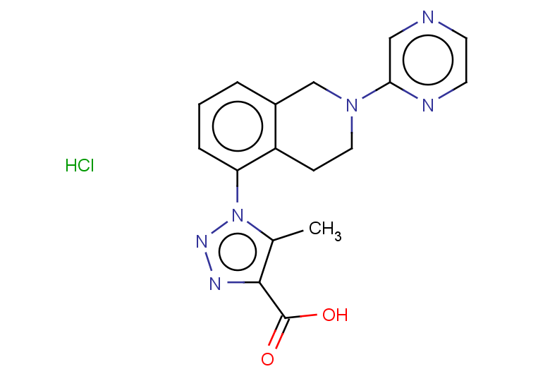 5-methyl-1-[2-(pyrazin-2-yl)-1,2,3,4-tetrahydroisoquinolin-5-yl]-1H-1,2,3-triazole-4-carboxylic acid hydrochloride