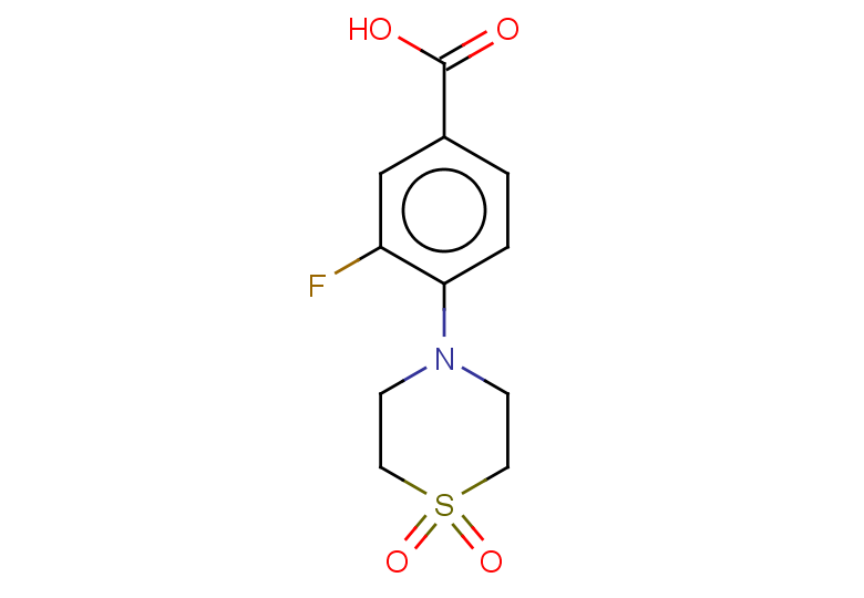 4-(1,1-dioxo-1lambda6-thiomorpholin-4-yl)-3-fluorobenzoic acid