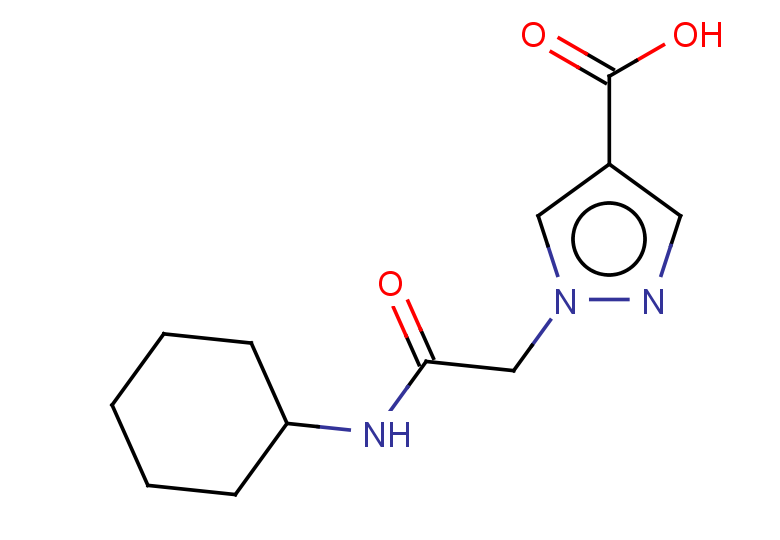 1-[(cyclohexylcarbamoyl)methyl]-1H-pyrazole-4-carboxylic acid
