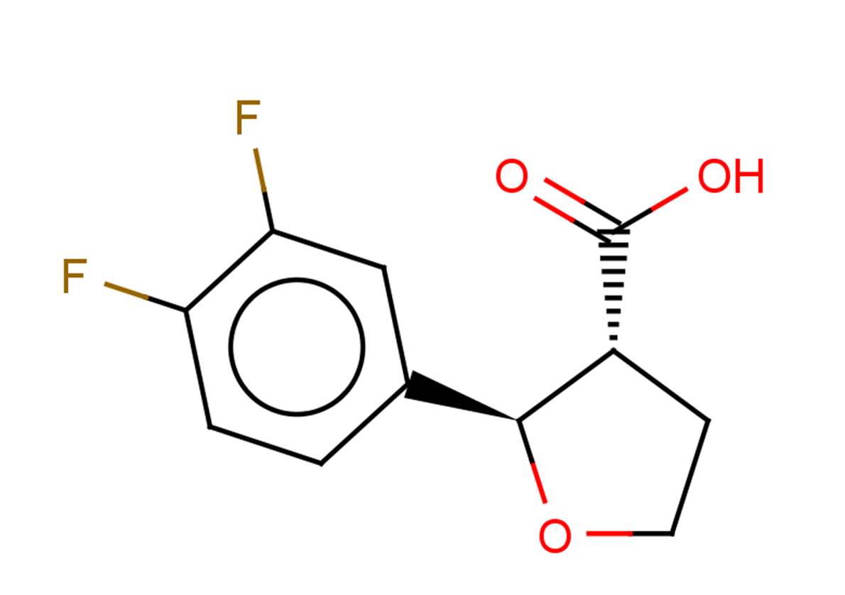 rac-(2R,3R)-2-(3,4-difluorophenyl)oxolane-3-carboxylic acid, trans