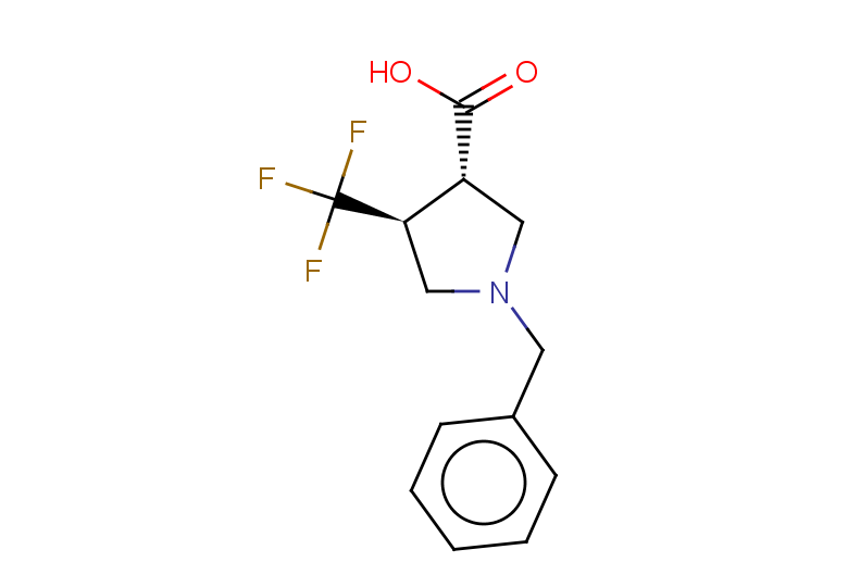 rac-(3R,4R)-1-benzyl-4-(trifluoromethyl)pyrrolidine-3-carboxylic acid, trans