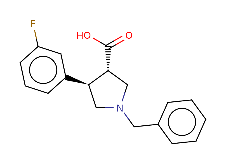 rac-(3R,4S)-1-benzyl-4-(3-fluorophenyl)pyrrolidine-3-carboxylic acid, trans