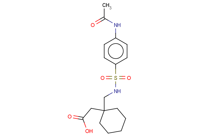 2-{1-[(4-acetamidobenzenesulfonamido)methyl]cyclohexyl}acetic acid