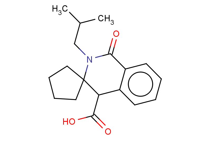 2'-(2-methylpropyl)-1'-oxo-2',4'-dihydro-1'H-spiro[cyclopentane-1,3'-isoquinoline]-4'-carboxylic acid