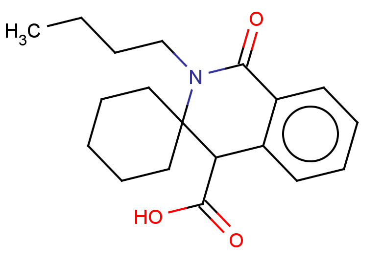 2'-butyl-1'-oxo-2',4'-dihydro-1'H-spiro[cyclohexane-1,3'-isoquinoline]-4'-carboxylic acid