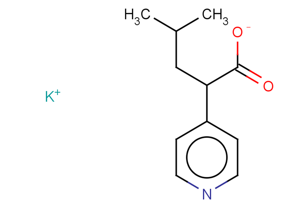 potassium 4-methyl-2-(pyridin-4-yl)pentanoate