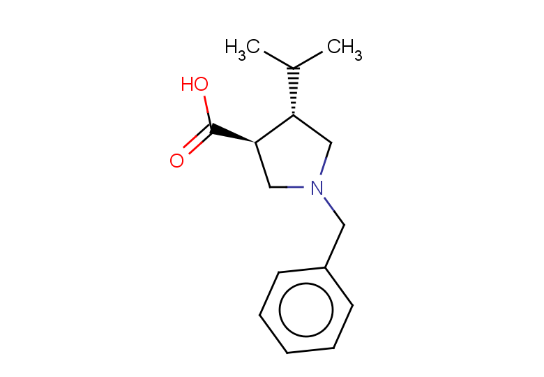 rac-(3R,4R)-1-benzyl-4-(propan-2-yl)pyrrolidine-3-carboxylic acid, trans